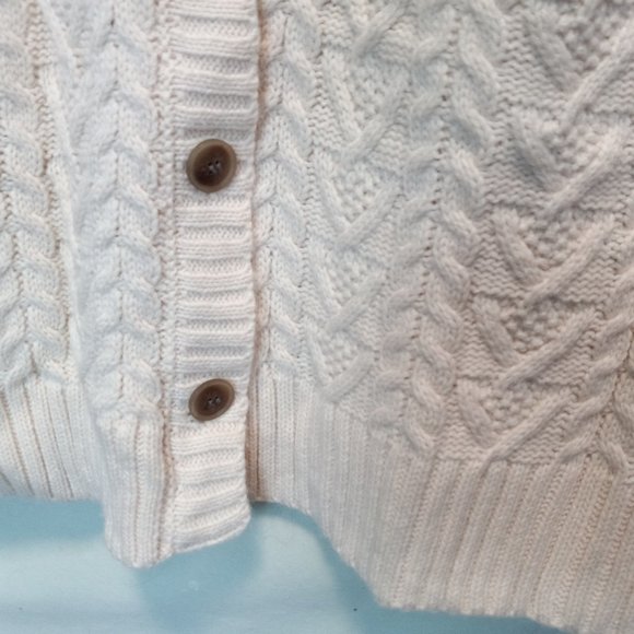 Soft & Cozy Chunky Knit V-Neck Button-Down Cardigan Sweater M-L (T-343) - Picture 11 of 11